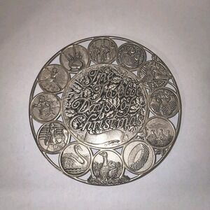 International Silver 12 Days of Christmas Plated Trivet